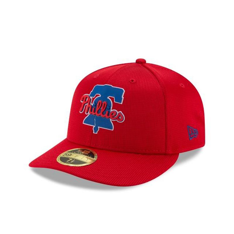 MLB Philadelphia Phillies Clubhouse Collection Low Profile 59Fifty Fitted (IIZ9075) - Red New Era Caps